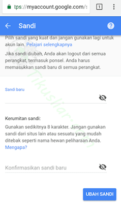 Cara Ganti Password Gmail Terbaru