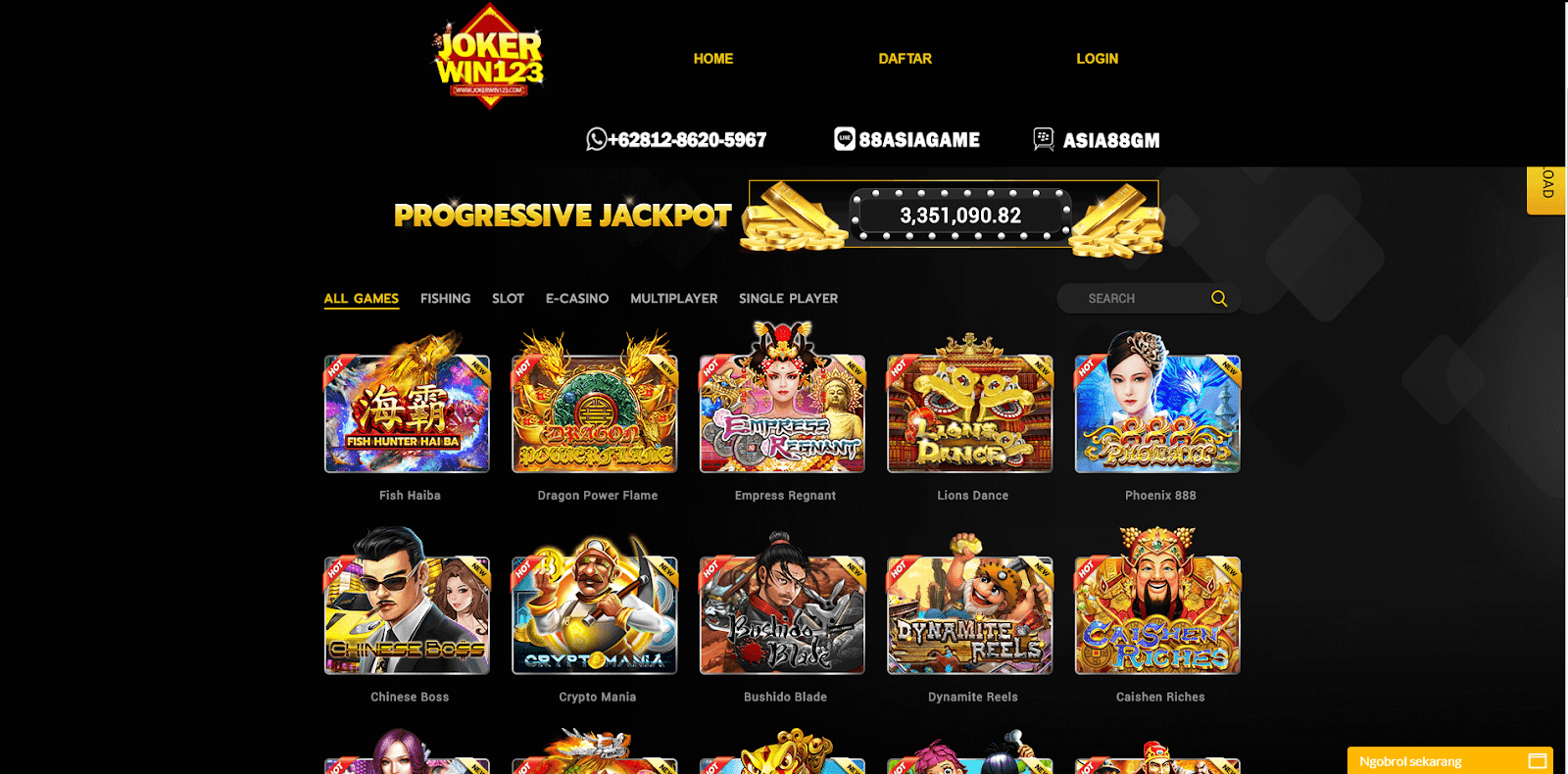 Joker123 Slot Game Kasino Online 2019