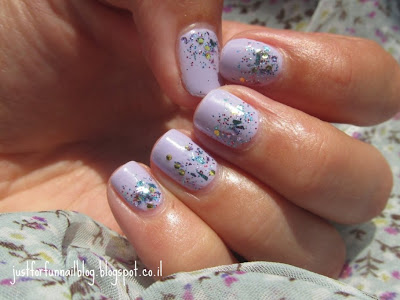 reverse Glitter gradient with Gade - 381 Lilac Melody Glitter - Wow Cosmetics 376