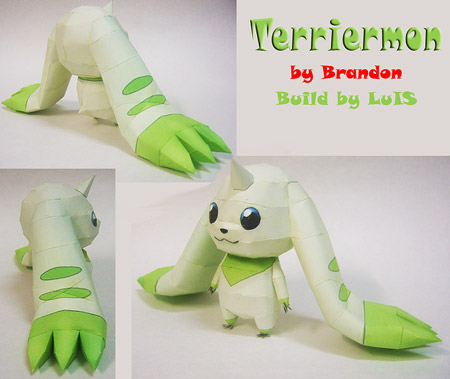 Lopmon Terriermon Papercraft