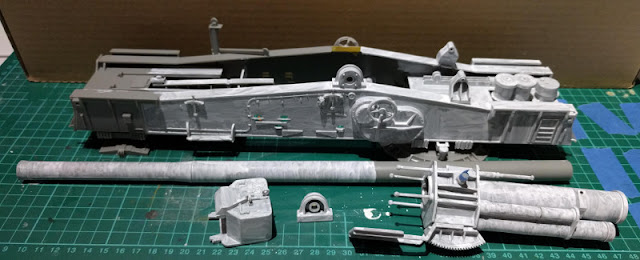 Partially primed cannon parts