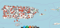 This map shows the devastation that Hurricane Maria wreaked upon Puerto Rico. (Credit: CrowdRescue HQ) Click to Enlarge.