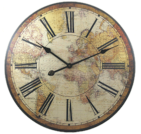 map wall clock