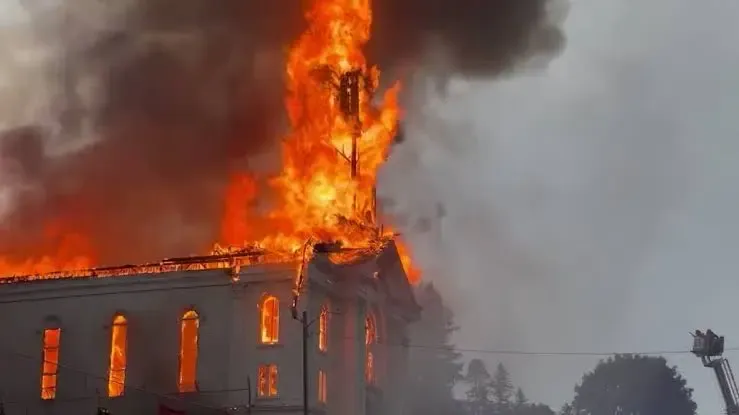 Lightning Strikes Massachusetts Church During Homosexual Practice