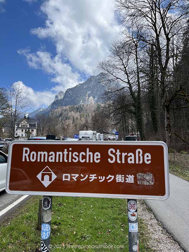 Romantic Road sign, bavaria, germany, romantishe strasse