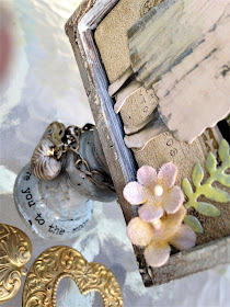 Sara Emily Barker http://sarascloset1.blogspot.com/ Baseboard Frames Vignette Home Decor Tutorial Tim Holtz 5