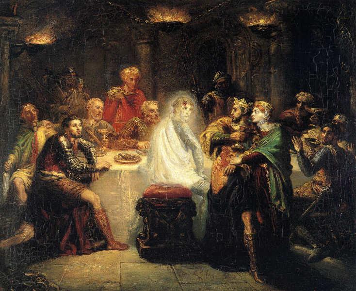 Théodore Chassériau, Macbeth seeing the ghost of Banquo (Le specter de Banquo)