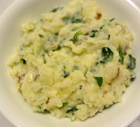 Spinach and Garlic Mashed Potatoes