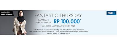 Fantastic Thursday Diskon 100ribu Bank ANZ - Hijabenka