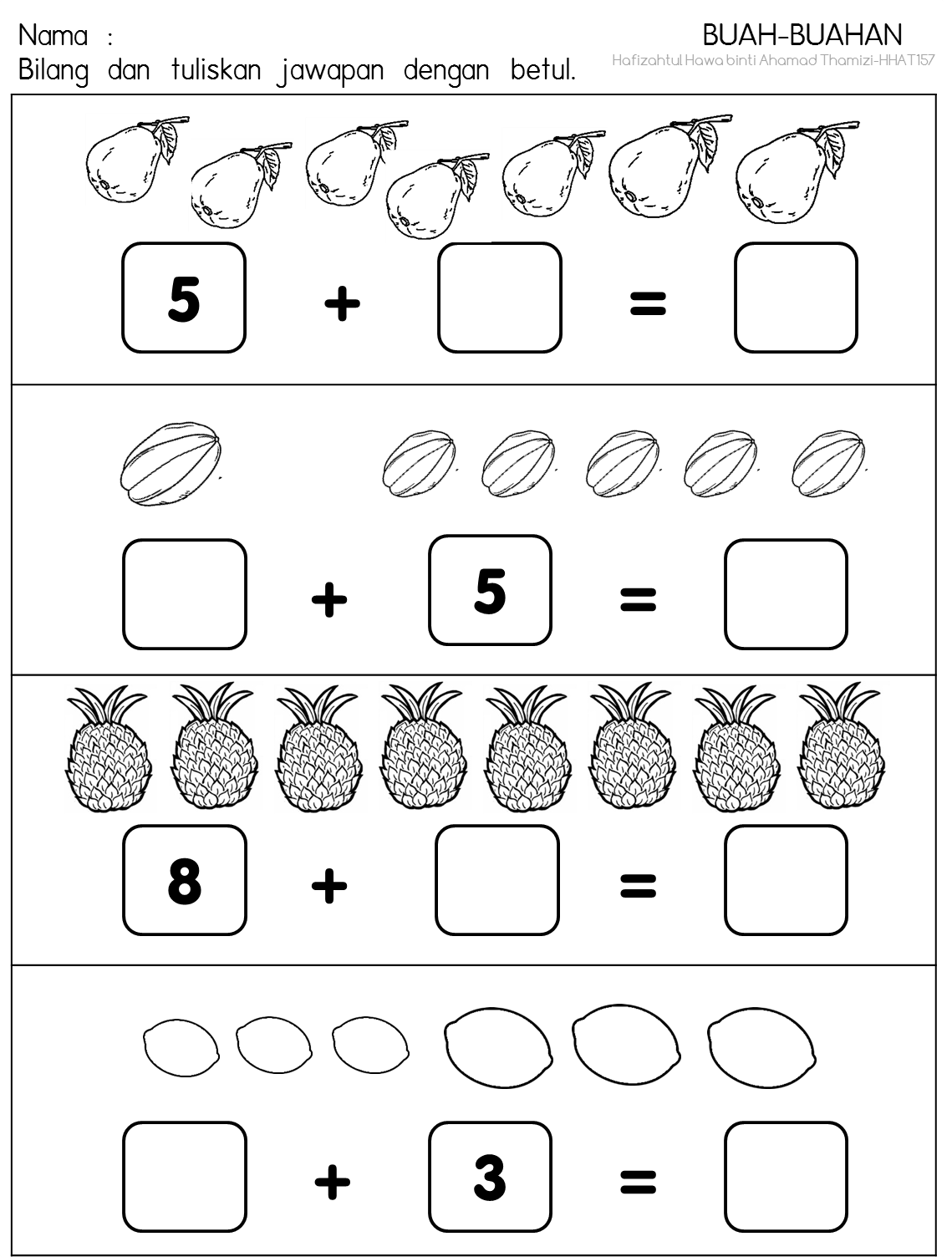 Cikgu Fieza (HHAT157): Buah-buahan