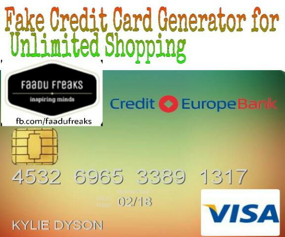 Free Unlimited Amazon Shopping through Fake Credit Cards - Fake Credit Card Generator | Faadu Freaks
