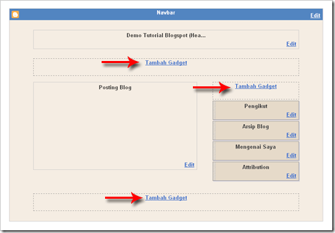 cara pasang widget
