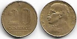 Moeda de 20 centavos, 1952