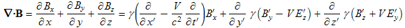 transformation of the third Maxwell equation