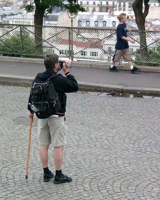 Filming at the Sacré-Cœur, Rue du Cardinal-Dubois, Montmartre, Paris