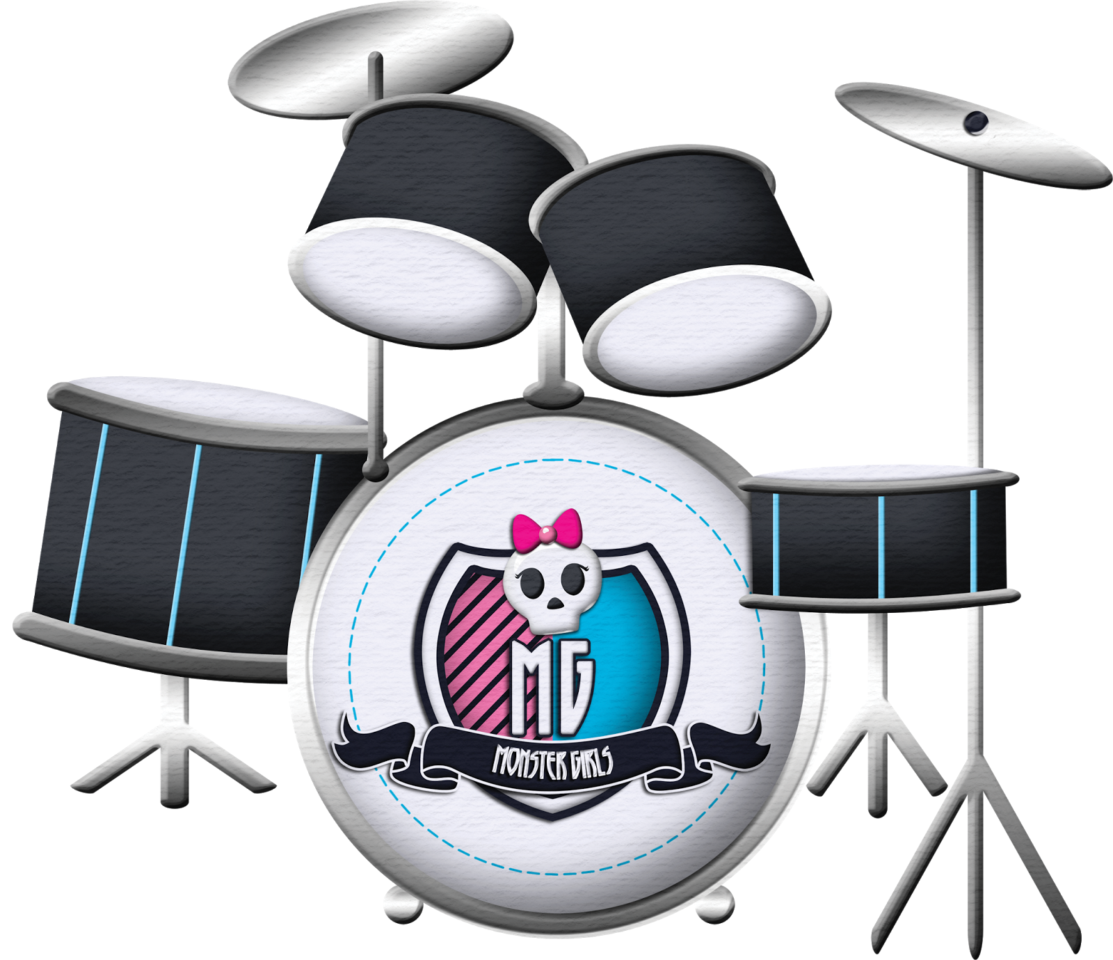 Clip Art a lo Monster High: Música.