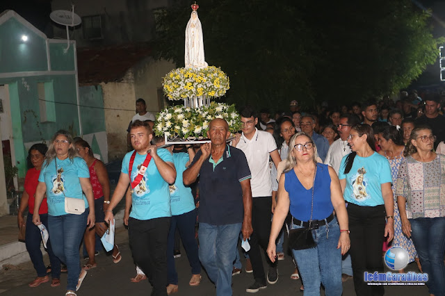 Procissão e missa encerram festividades de Nossa Senhora de Fátima em Caraúbas
