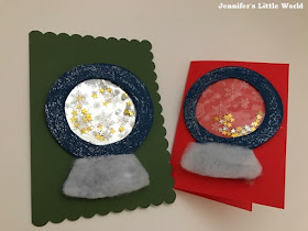 How to make snow globe Christmas cards