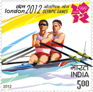 A commemorative postage stamp on LONDON 2012 OLYMPIC GAMES