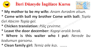 İleri Düzeyde İngilizce Kursu - Karışık Fıkralar - Komikler Burada