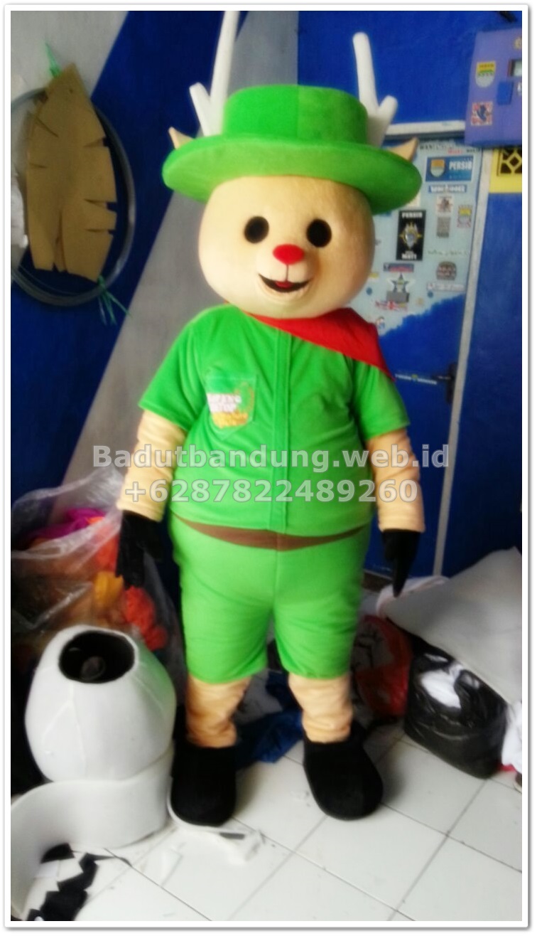 Contoh Kostum Badut Maskot  Rusa Mulut Bisa Gerak