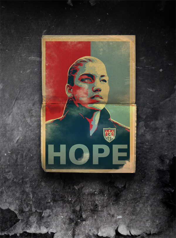 Hope Solo poster Obama style US Soccer Team