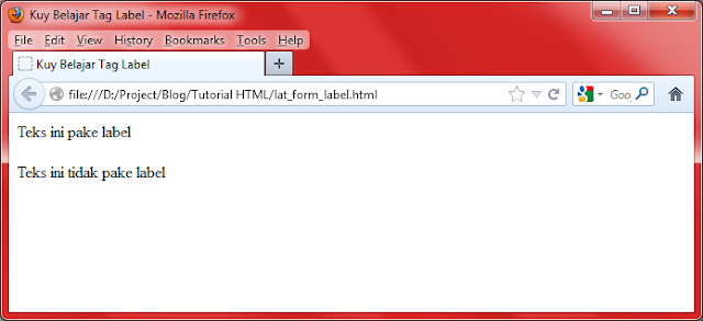 Kuy Belajar - Fungsi Tag Label dan Cara Penggunaannya