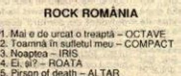 1993-11_Ziarul Baricada_Top Rock Romania