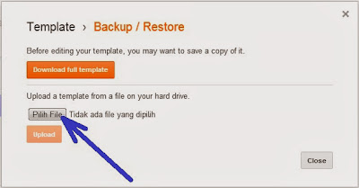 Cara Backup dan Restore Template blog kembali seperti semula