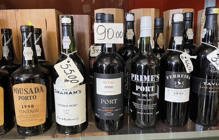 A selection of vintage port.