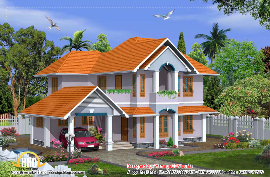 April 2012 - Kerala home design and floor plans - Beautiful Kerala home design - 2380 Sq. Ft. - April 2012