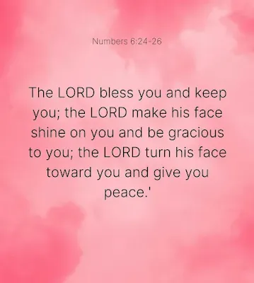 Bible verses for birthdays blessing, Numbers 6:24-26, peace benediction picture