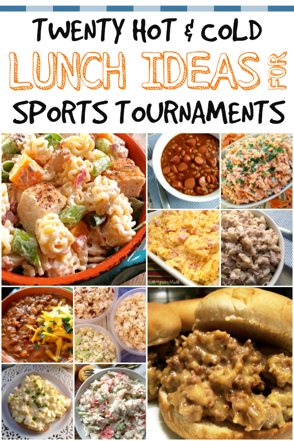 Meal ideas for packing lunches for baseball, softball, soccer and other sports tournaments.