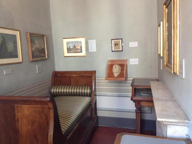 Keats's badroom, Pokój Keatsa, John Keats w rzymie, John Keats in Rome, Spanish Steps