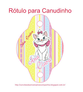 Rótulo para Canudinho Gata Marrie