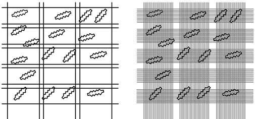 old grid with towes
