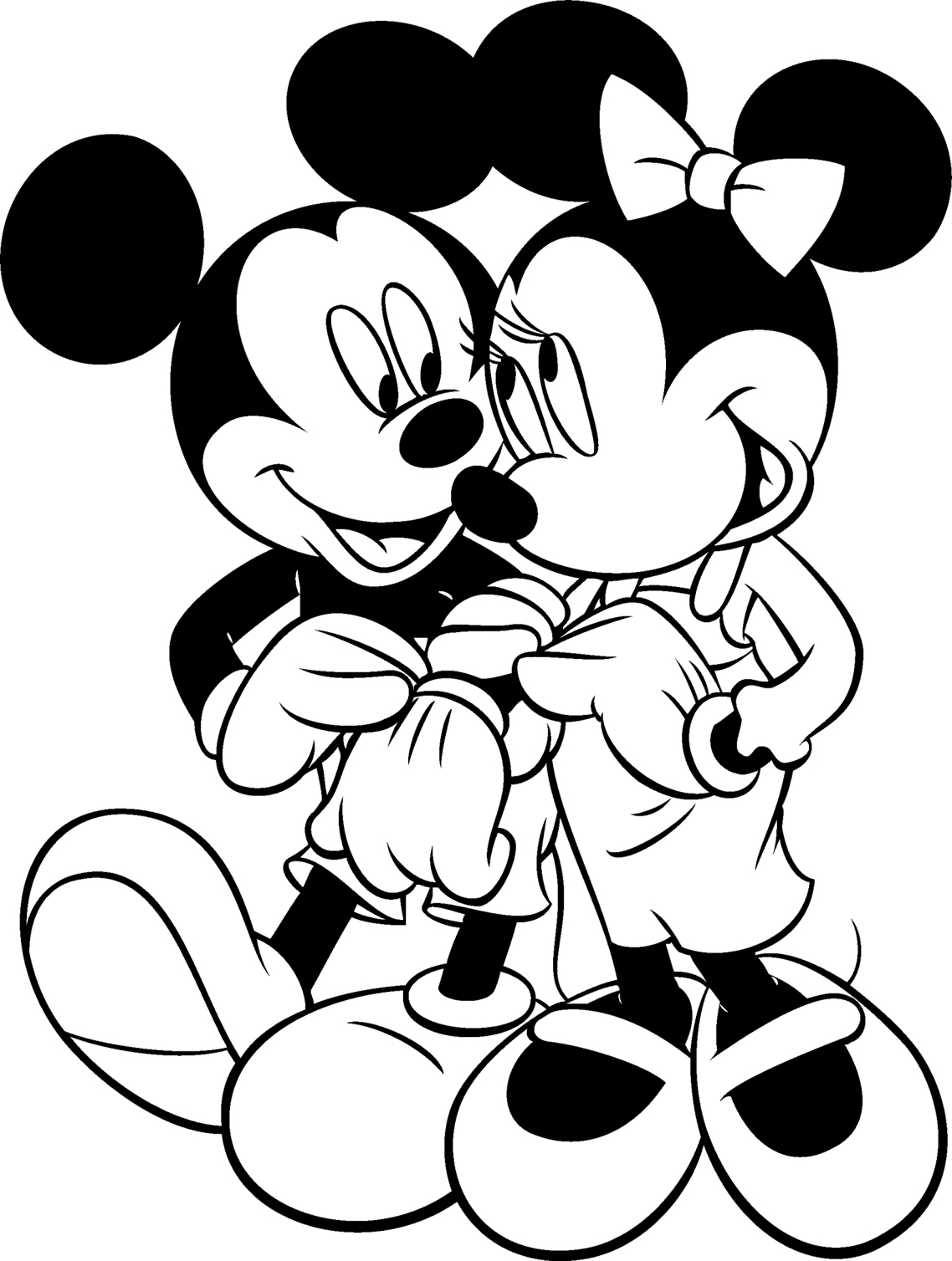 Mickey Minnie Mouse Coloring Pages