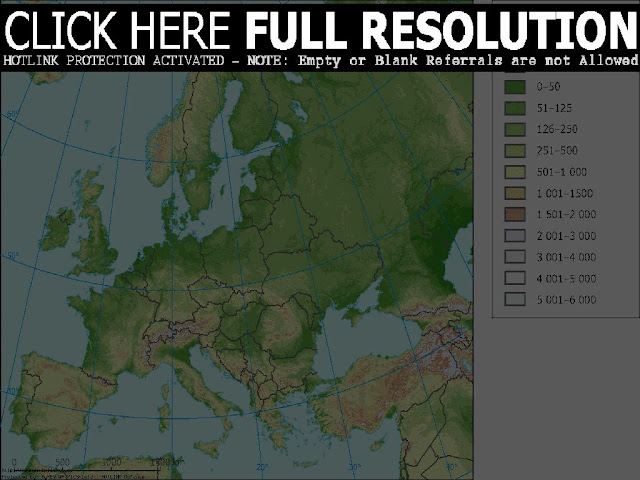 Europe Map Of Mountains 