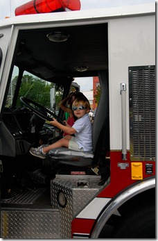 troy in fire truck
