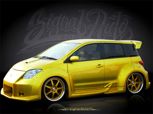 Toyota Scion Xa With Custom Candy Yellow Paint