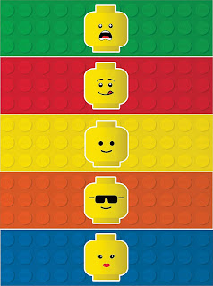 Free Printable Candy Bar Labels for a Lego Party.