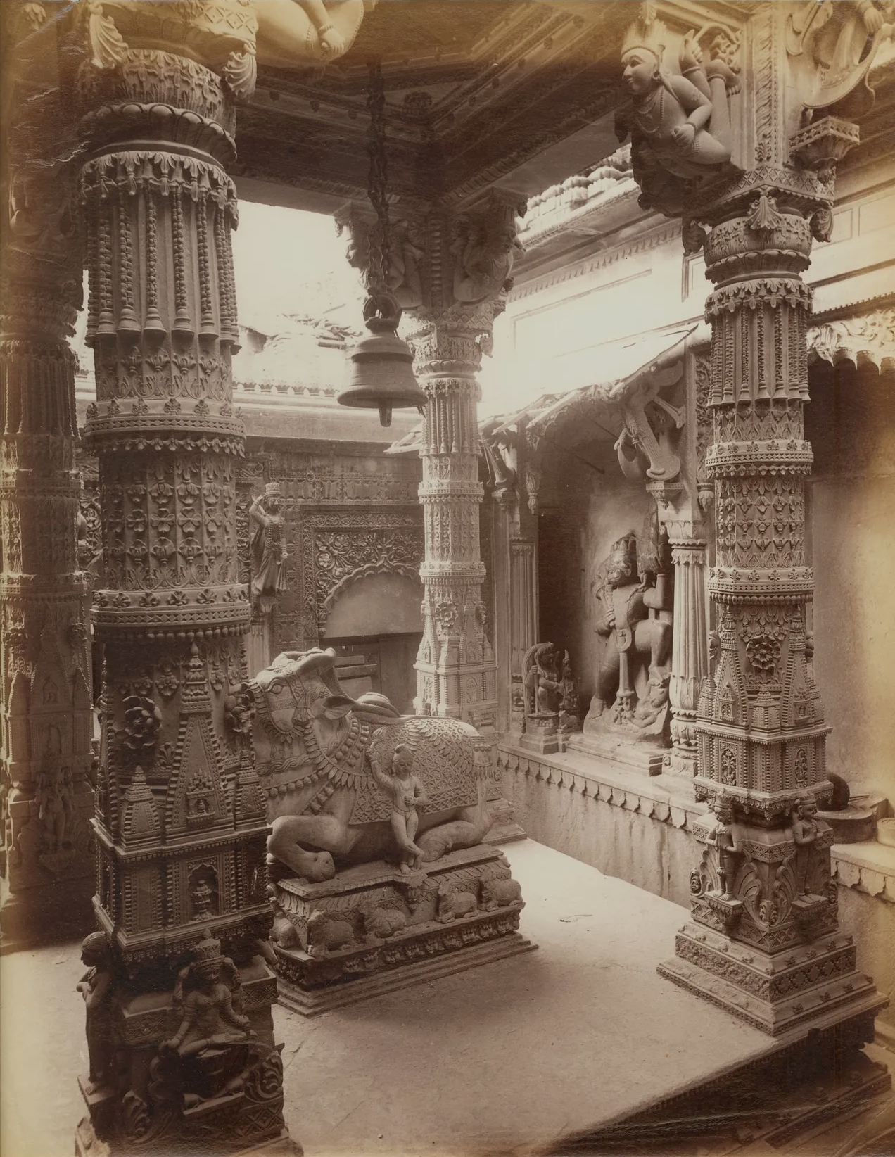 Avimukteshwar Temple or Shri Putli Bai Temple, Varanasi (Benares, Banaras, Kashi), Uttar Pradesh, India | Rare & Old Vintage Photos (1875)