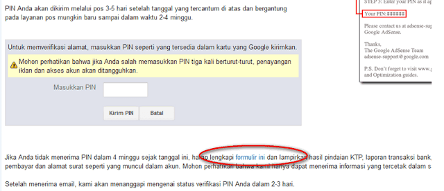 PIN Google Adsense Tidak DaTang? Bisa Verifikasi Dengan KTP