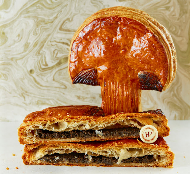 Une Epiphanie champignon Hugo & Victor galette des rois truffée salée