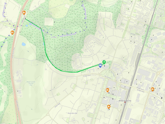 Map for Walk 230: Welwyn Garden City Linear Loop