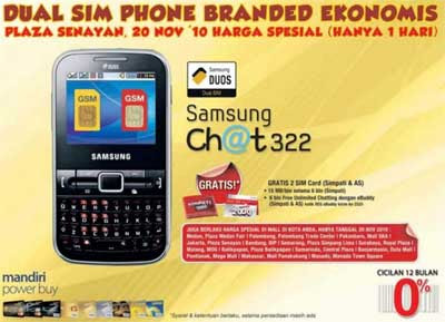 Samsung DUOS Dual SIM Ch@t322