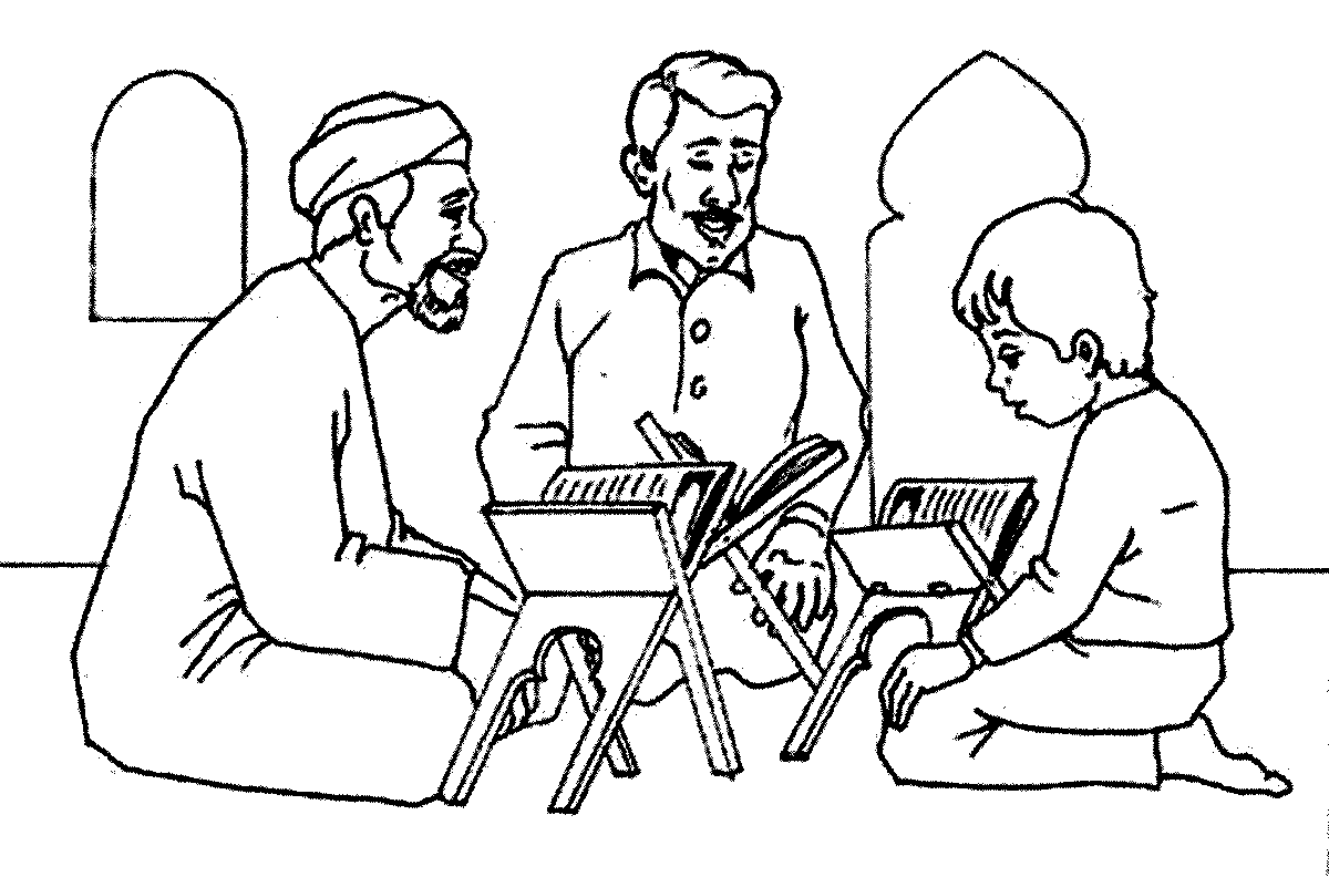 Gambar Kartun Islami Hitam Putih Top Gambar