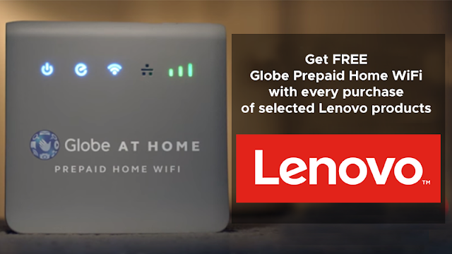 Get FREE Globe Prepaid Home WiFi with every purchase of selected Lenovo products