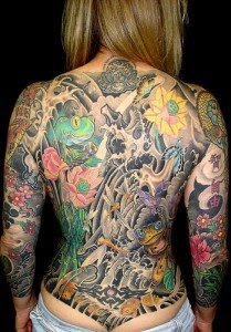 Full Back and Sleeve Tattoo