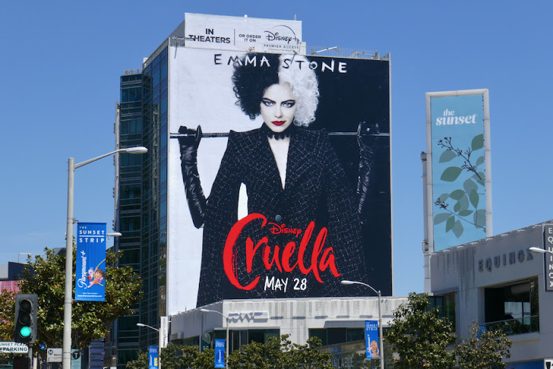 Cruella movie billboard